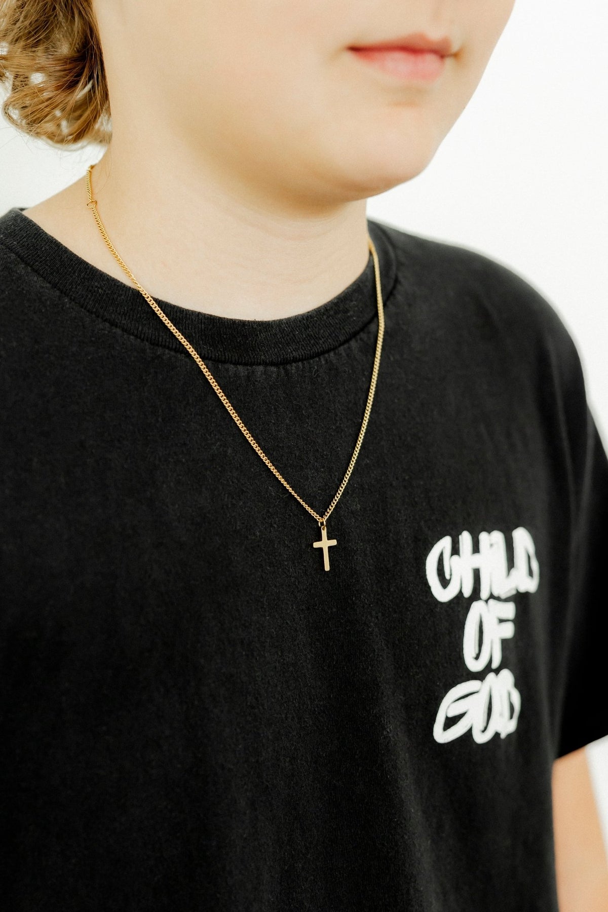 Necklace - Shepherd Cross Gold - LINNY CO Wholesale