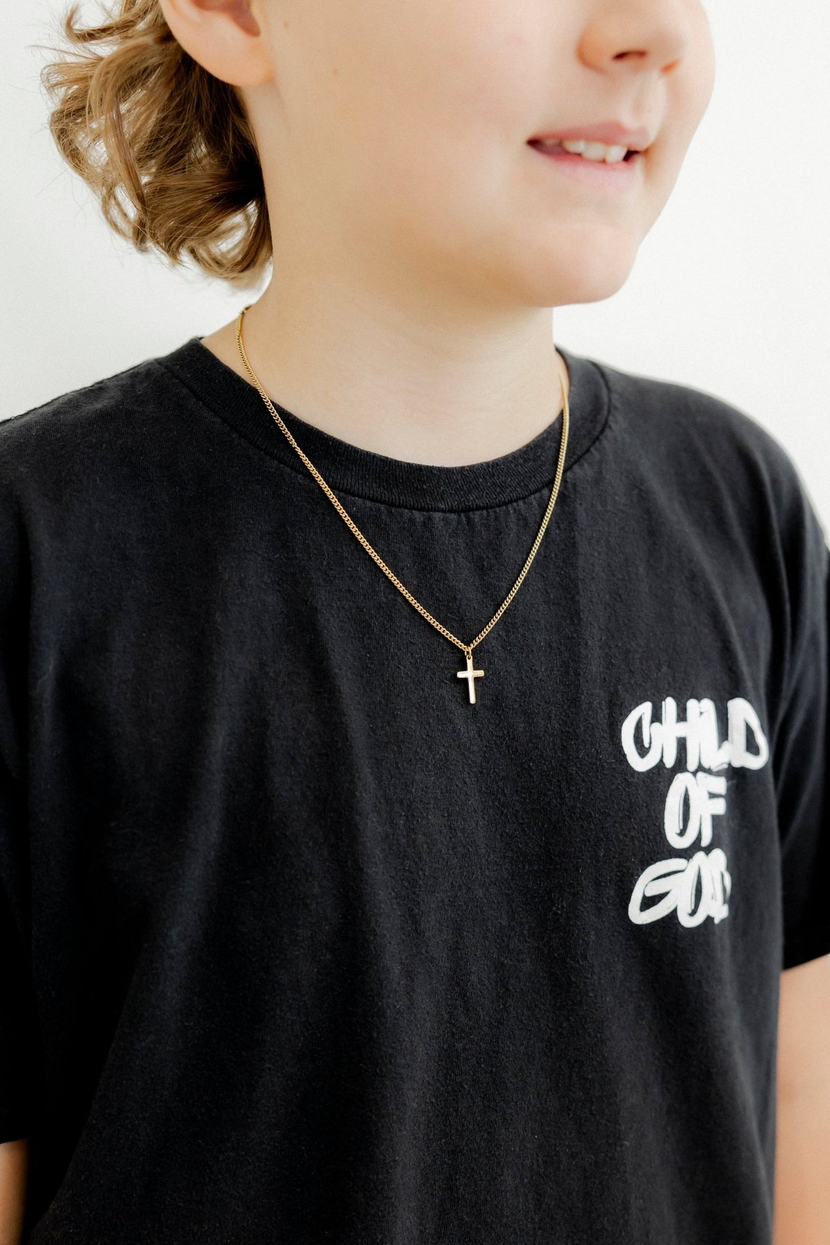 Necklace - Shepherd Cross Gold - LINNY CO Wholesale