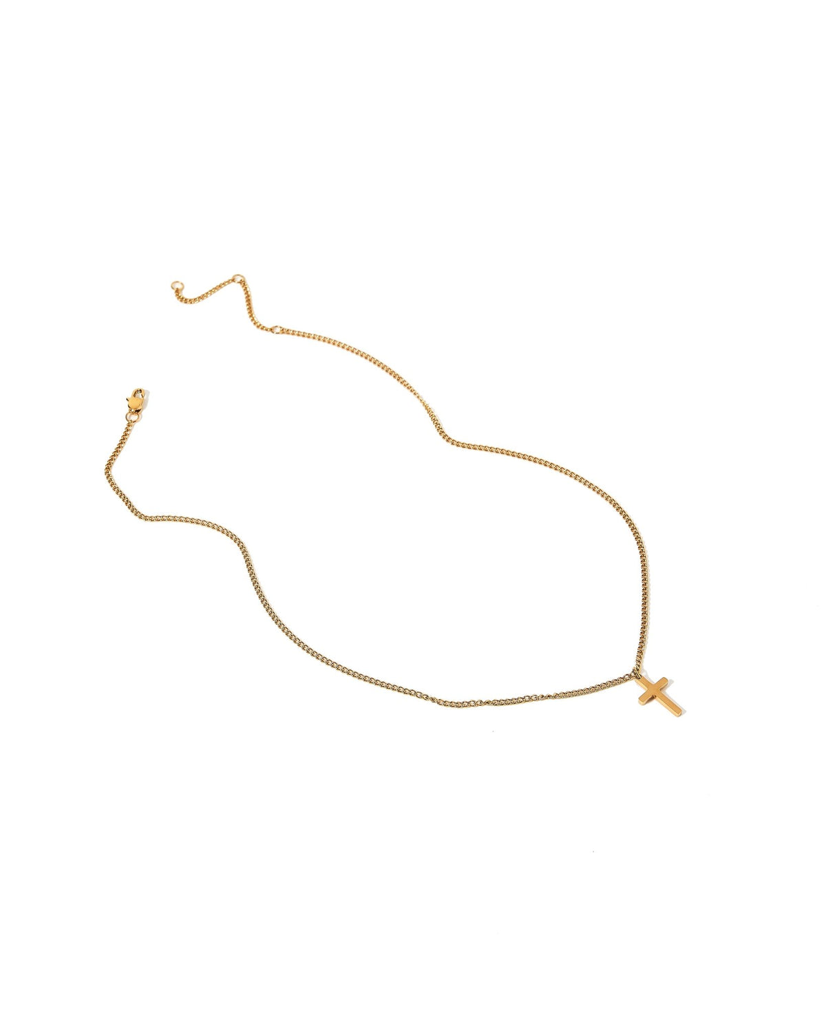 Necklace - Shepherd Cross Gold - LINNY CO Wholesale