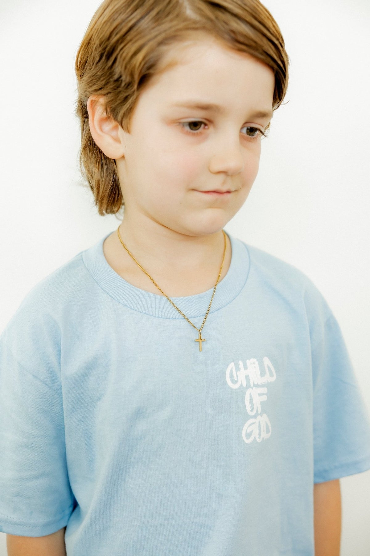 Necklace - Shepherd Cross Gold - LINNY CO Wholesale