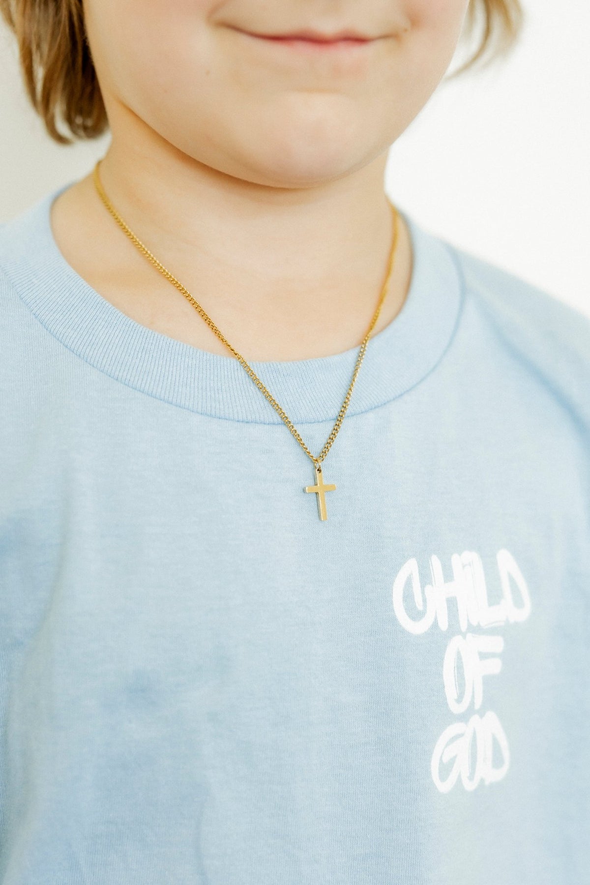 Necklace - Shepherd Cross Gold - LINNY CO Wholesale