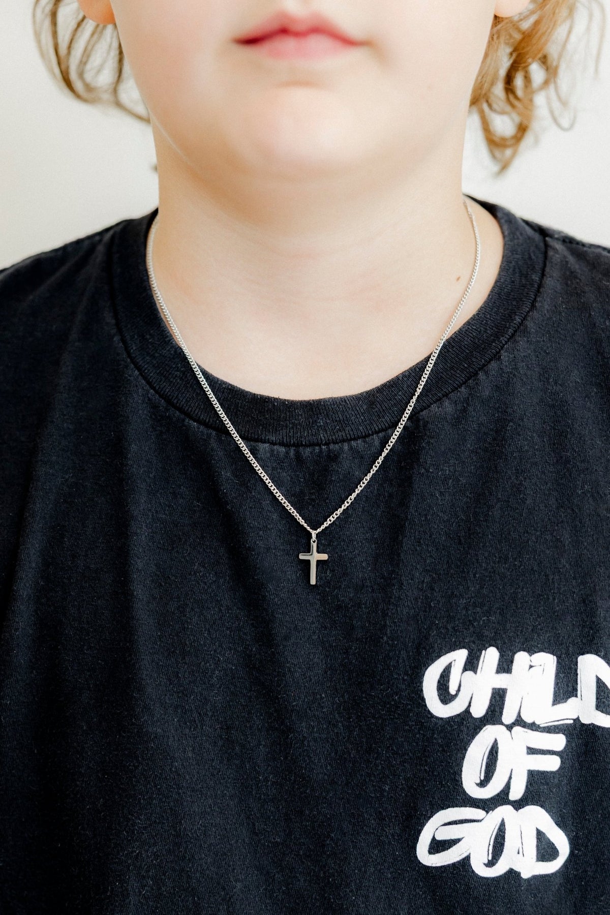 Necklace - Shepherd Cross Silver - LINNY CO Wholesale