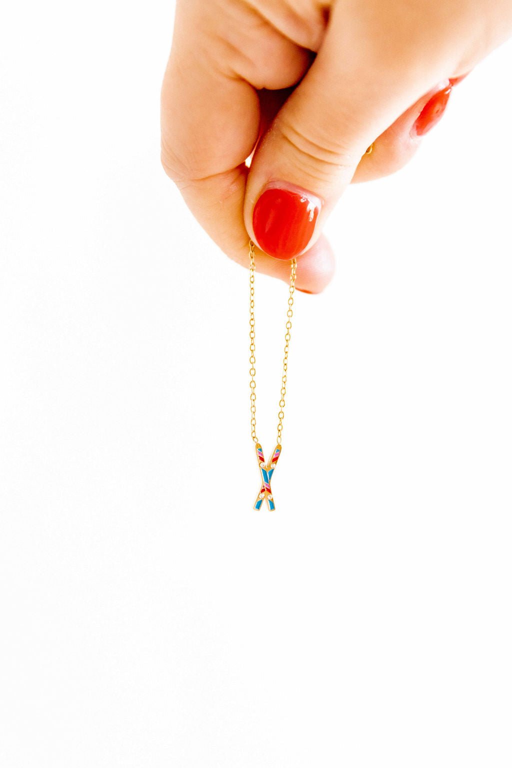 Necklace - Snow Ski - LINNY CO WholesaleMetals
