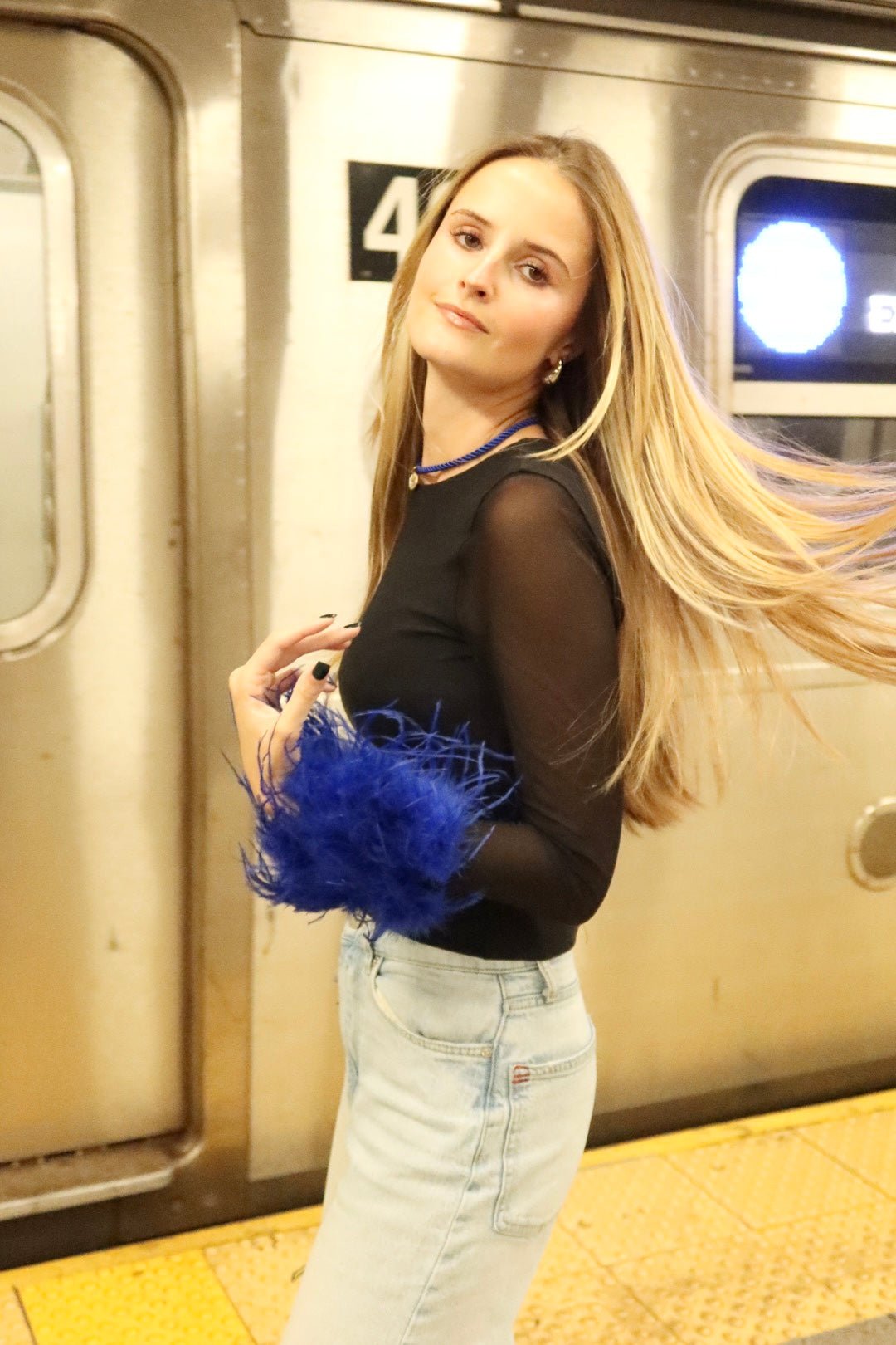 Necklace - Tailyn Rope Cobalt Blue - LINNY CO Wholesale