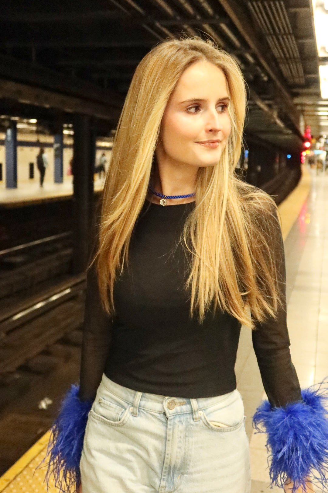 Necklace - Tailyn Rope Cobalt Blue - LINNY CO Wholesale