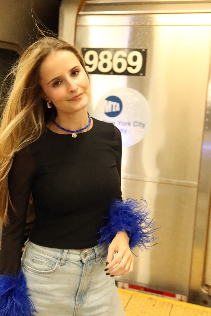 Necklace - Tailyn Rope Cobalt Blue - LINNY CO Wholesale