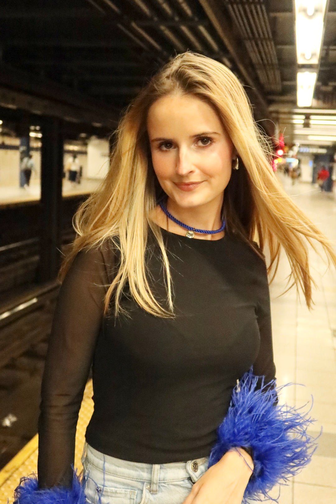 Necklace - Tailyn Rope Cobalt Blue - LINNY CO Wholesale