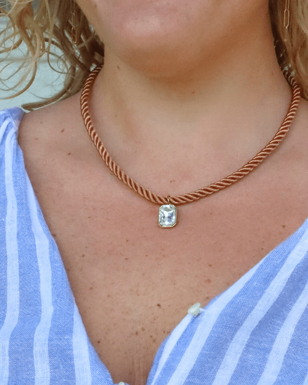 Necklace - Tailyn Rope Copper - LINNY CO Wholesale