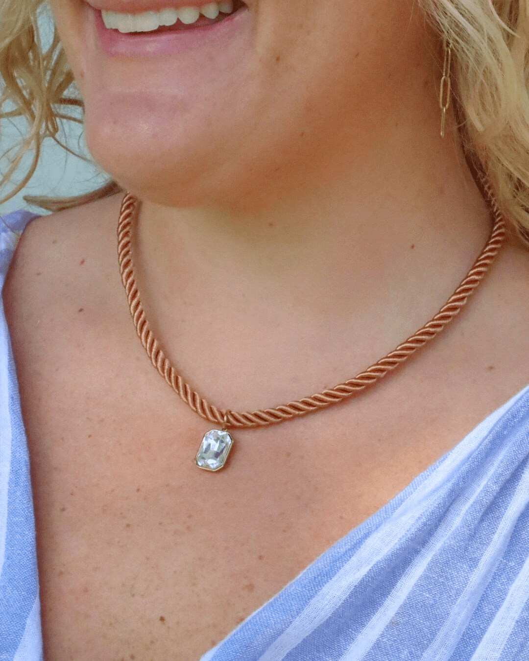 Necklace - Tailyn Rope Copper - LINNY CO Wholesale