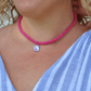 Necklace - Tailyn Rope Hot Pink - LINNY CO Wholesale