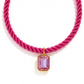Necklace - Tailyn Rope Hot Pink - LINNY CO Wholesale
