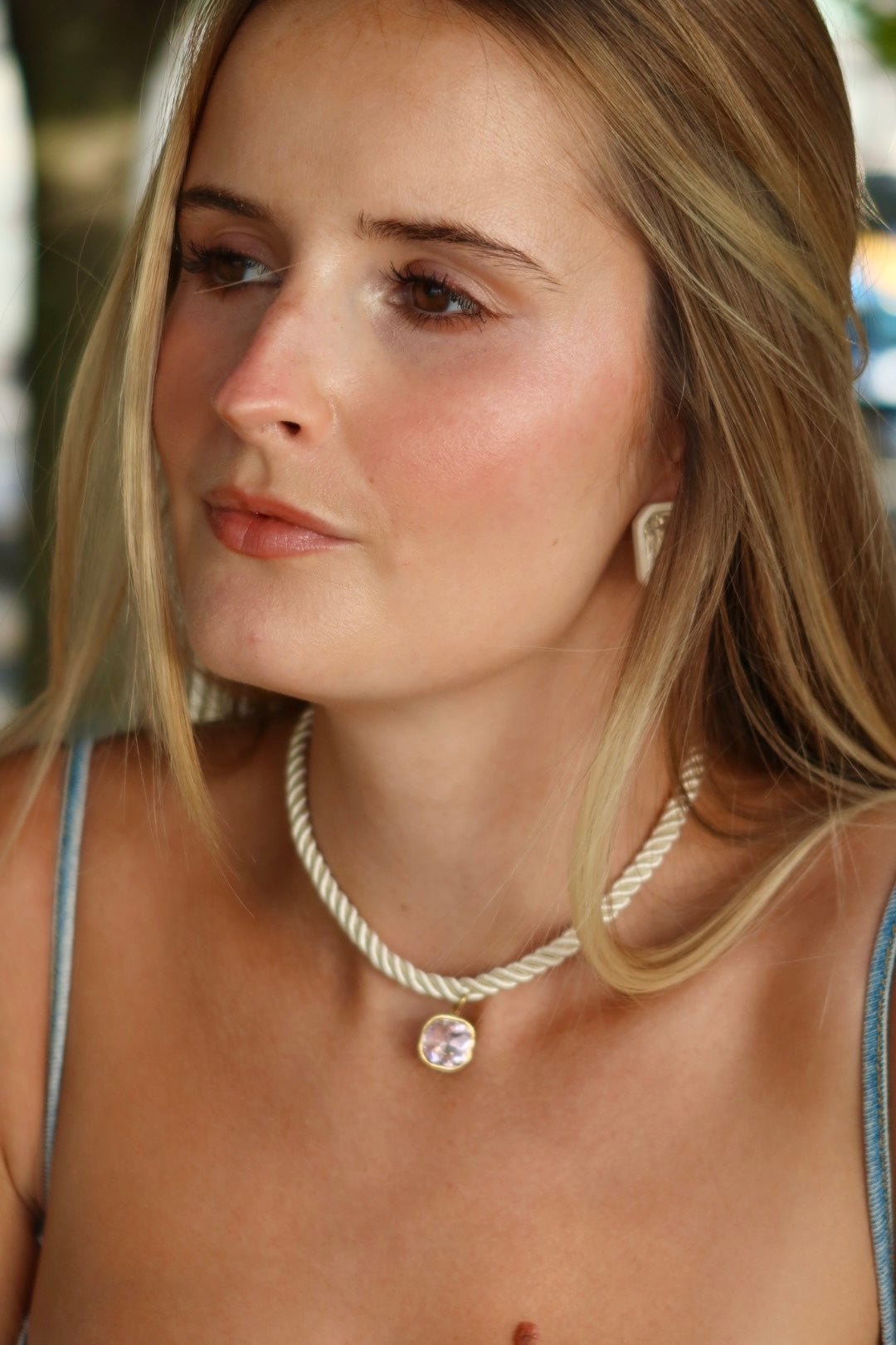 Necklace - Tailyn Rope Ivory - LINNY CO Wholesale