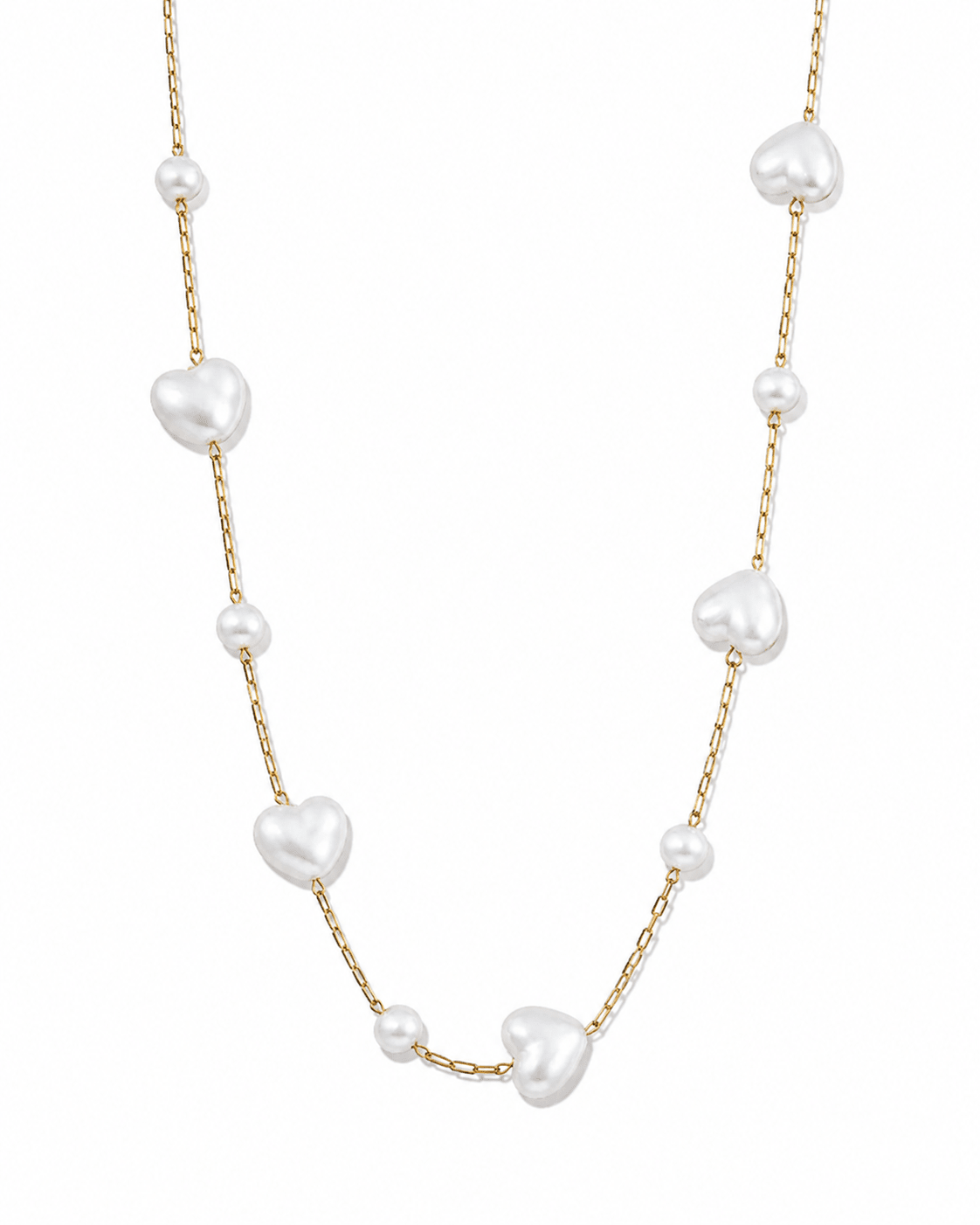 Necklace - Willa Heart Pearl - LINNY CO WholesaleStuds