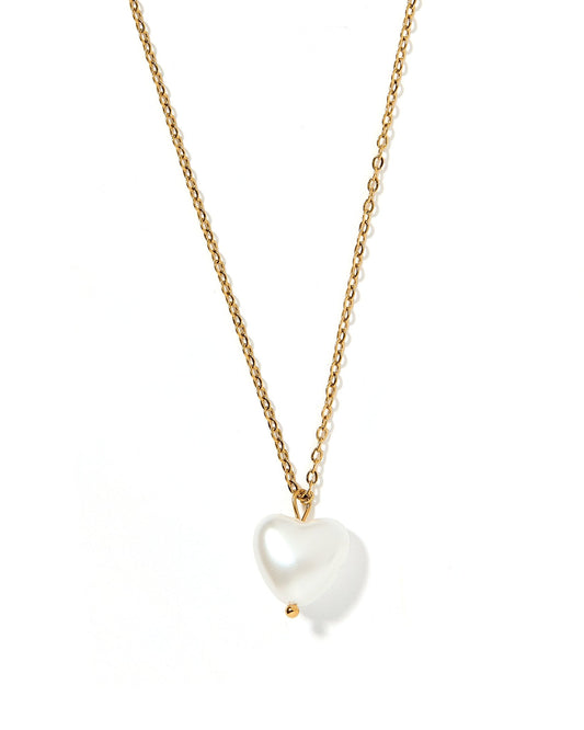 Necklace - Willa Pearl Heart - LINNY CO WholesaleMetals