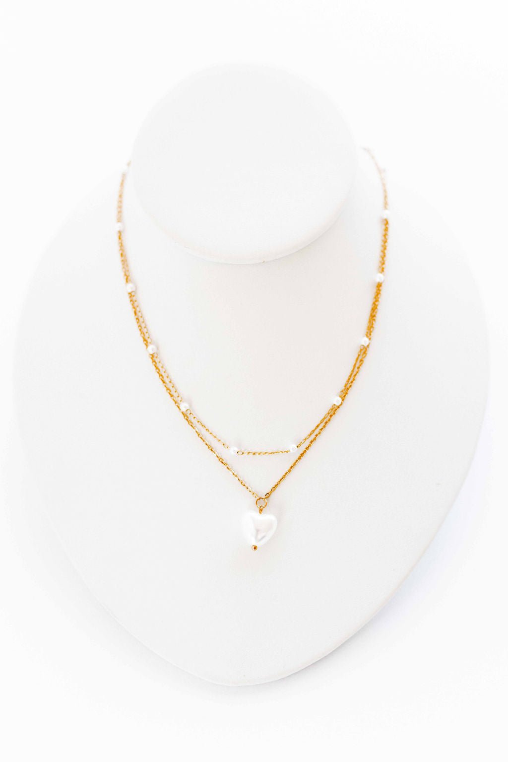 Necklace - Willa Pearl Heart - LINNY CO WholesaleMetals
