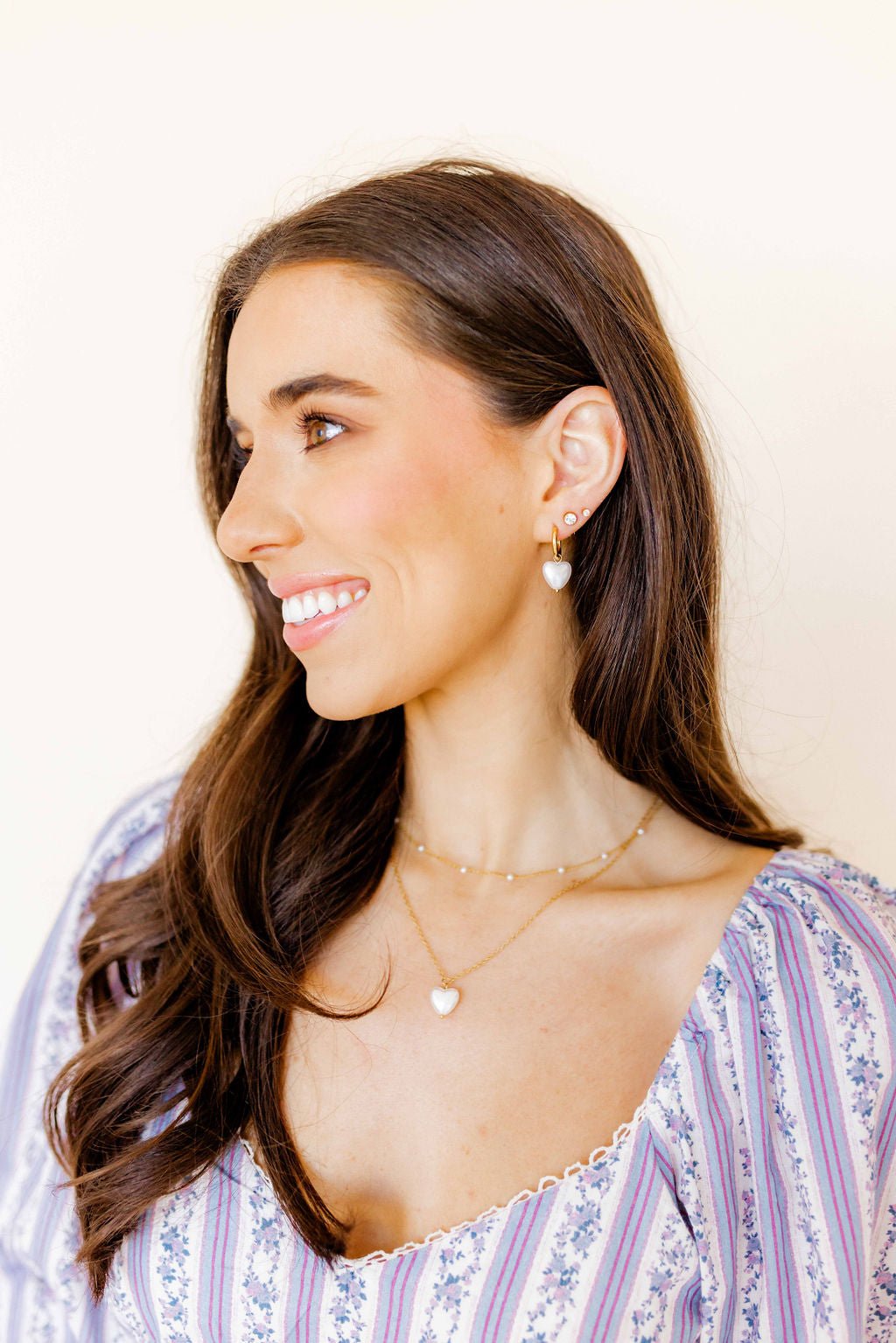 Necklace - Willa Pearl Heart - LINNY CO WholesaleMetals