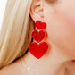 Penny - Hot Tamale Red - Earrings - LINNY CO WholesaleAcetate