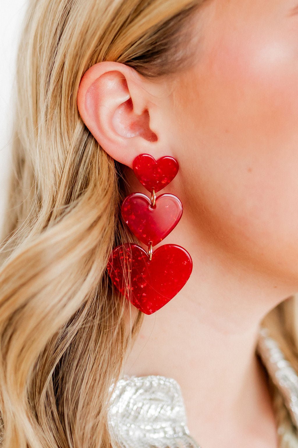 Penny - Hot Tamale Red - Earrings - LINNY CO WholesaleAcetate