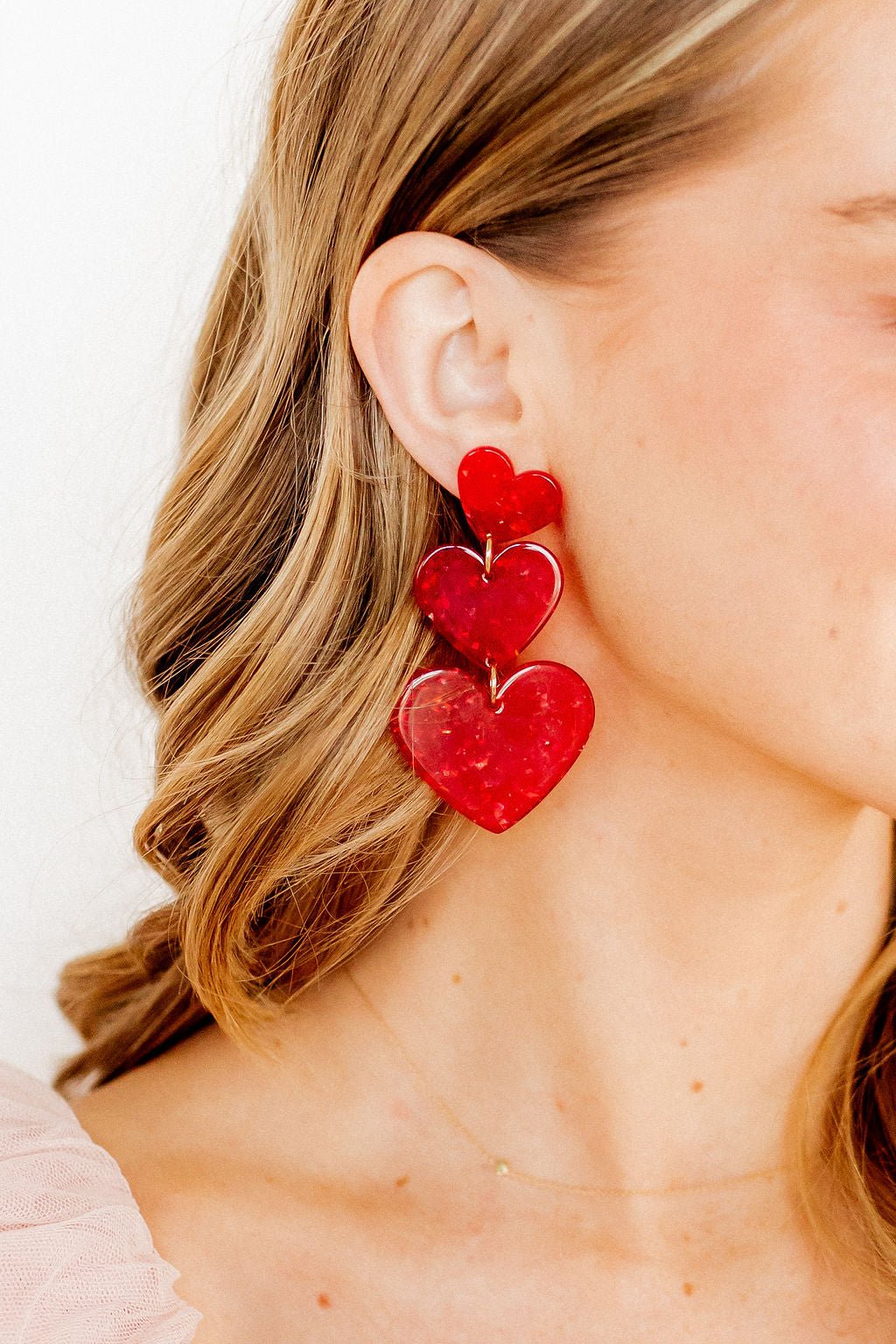 Penny - Hot Tamale Red - Earrings - LINNY CO WholesaleAcetate