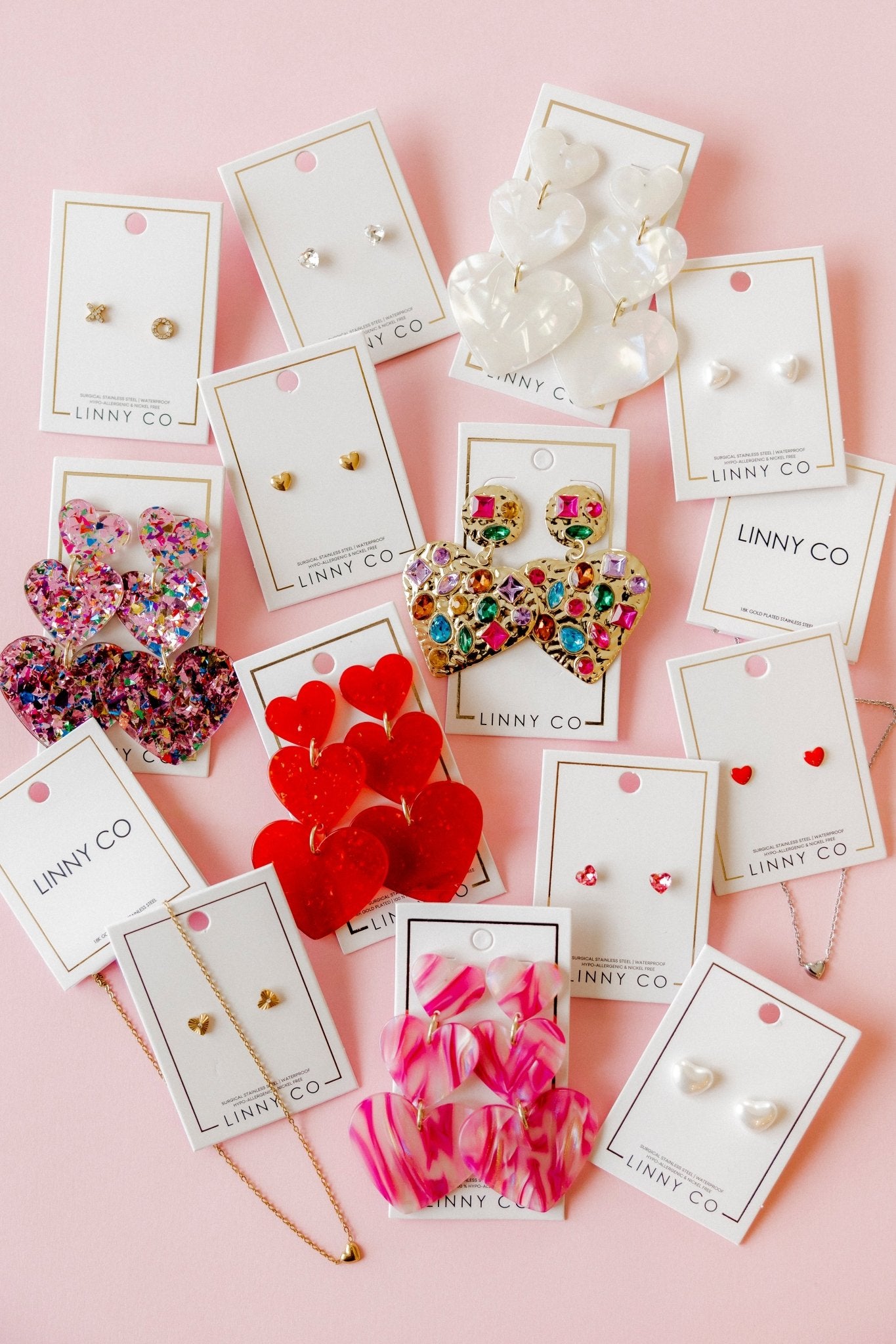 Penny - Hot Tamale Red - Earrings - LINNY CO WholesaleAcetate