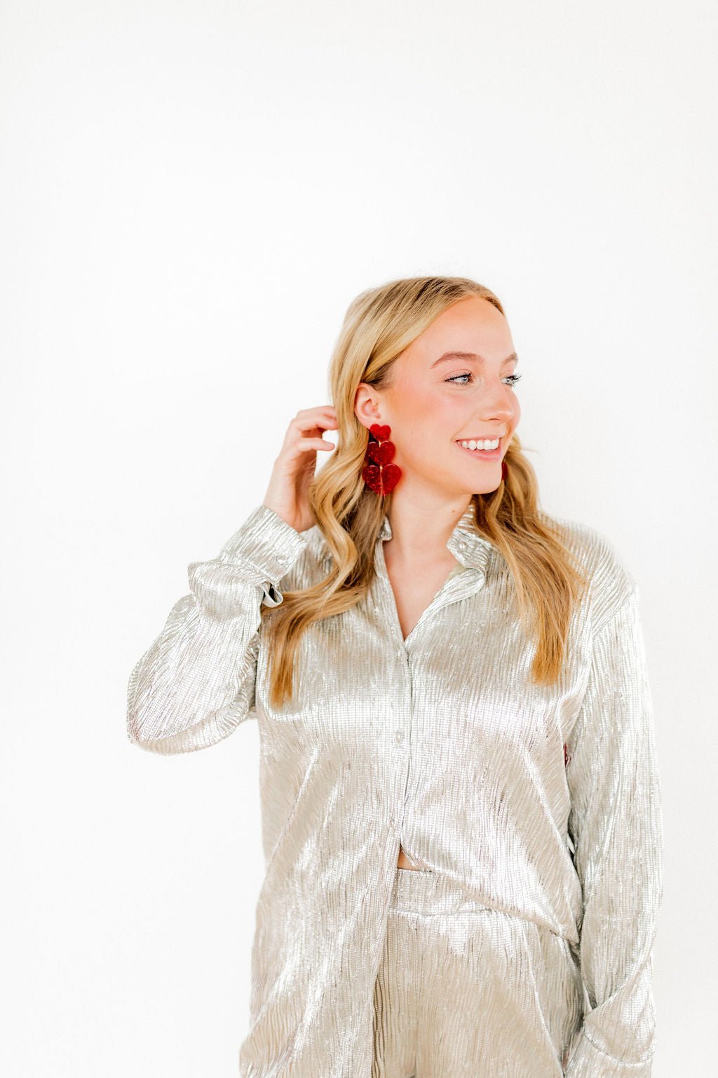 Penny - Hot Tamale Red - Earrings - LINNY CO WholesaleAcetate