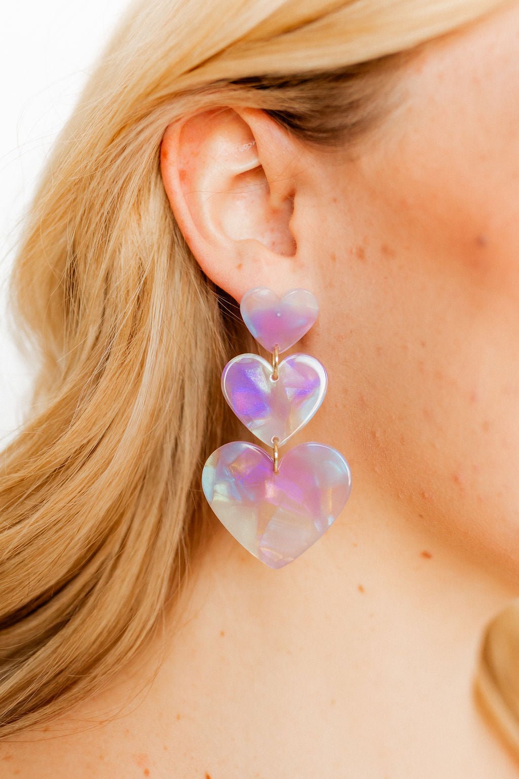Penny - Lavender Skies - Earrings - LINNY CO WholesaleAcetate