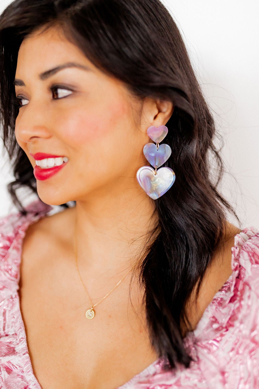 Penny - Lavender Skies - Earrings - LINNY CO WholesaleAcetate