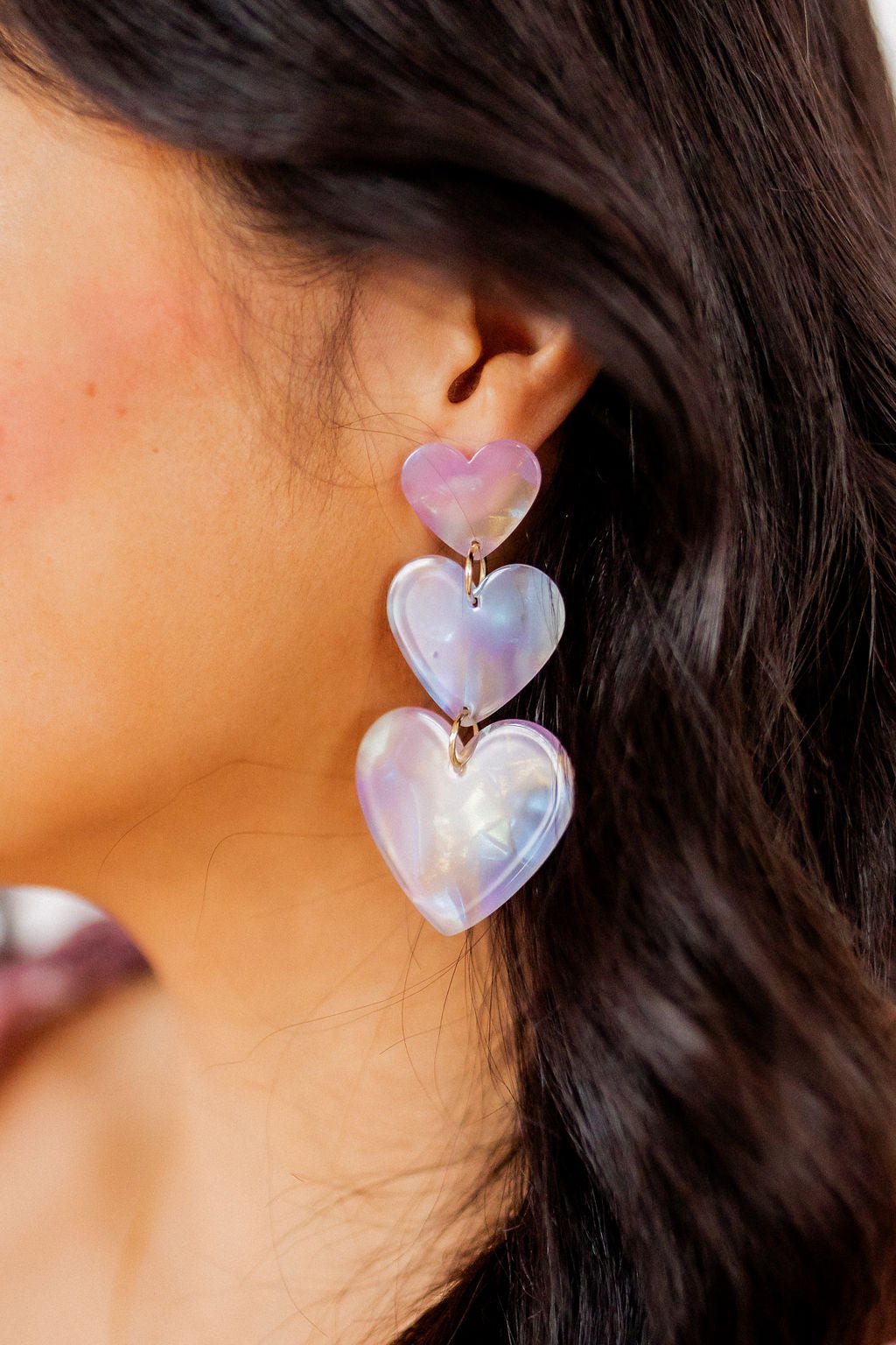 Penny - Lavender Skies - Earrings - LINNY CO WholesaleAcetate