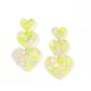 Penny - Neon Yellow Clouds - Earrings - LINNY CO WholesaleAcetate