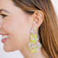 Penny - Neon Yellow Clouds - Earrings - LINNY CO WholesaleAcetate