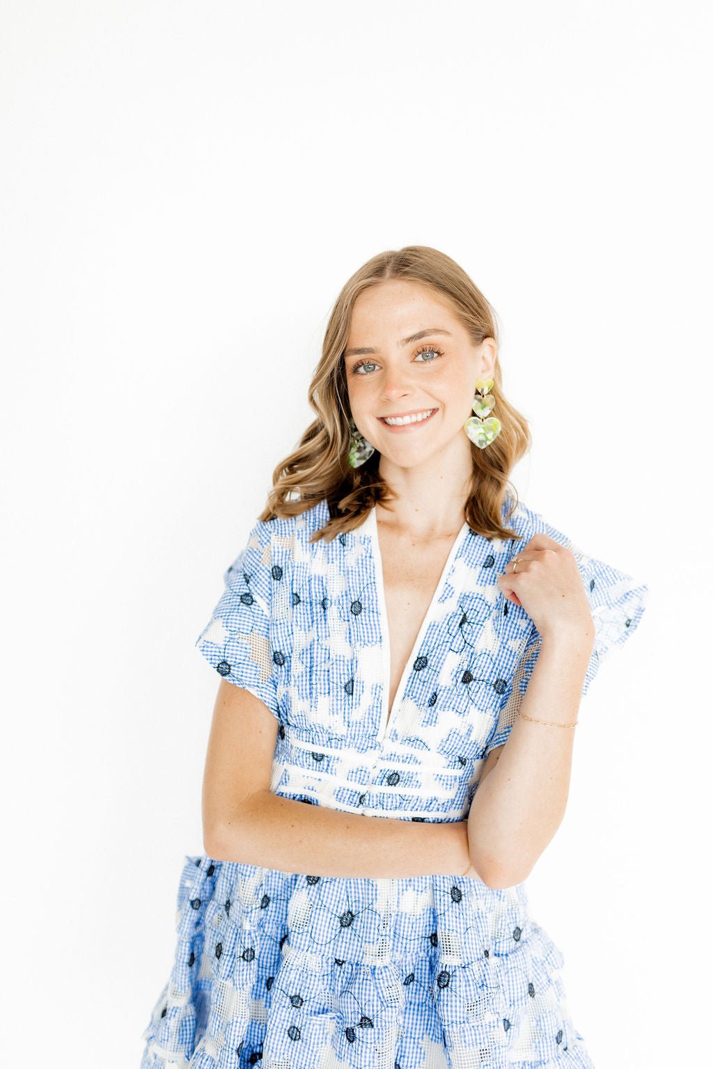 Penny - Neon Yellow Clouds - Earrings - LINNY CO WholesaleAcetate