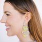 Penny - Neon Yellow Clouds - Earrings - LINNY CO WholesaleAcetate