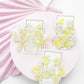 Penny - Neon Yellow Clouds - Earrings - LINNY CO WholesaleAcetate