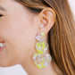 Penny - Neon Yellow Clouds - Earrings - LINNY CO WholesaleAcetate