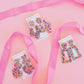 Penny - Pink Birthday Confetti - Earrings - LINNY CO WholesaleAcetate