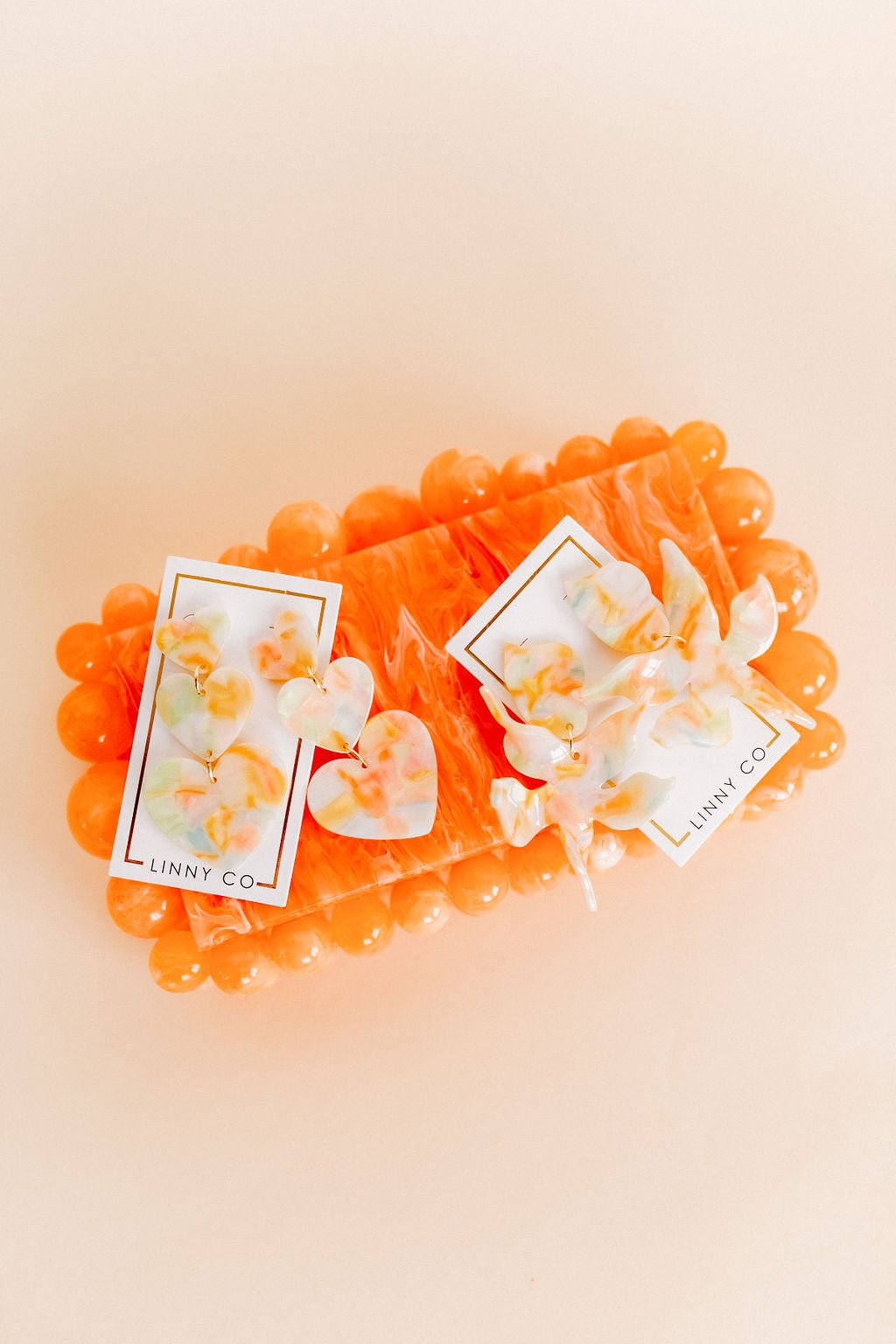 Penny - Rainbow Sherbert - Earrings - LINNY CO WholesaleAcetate