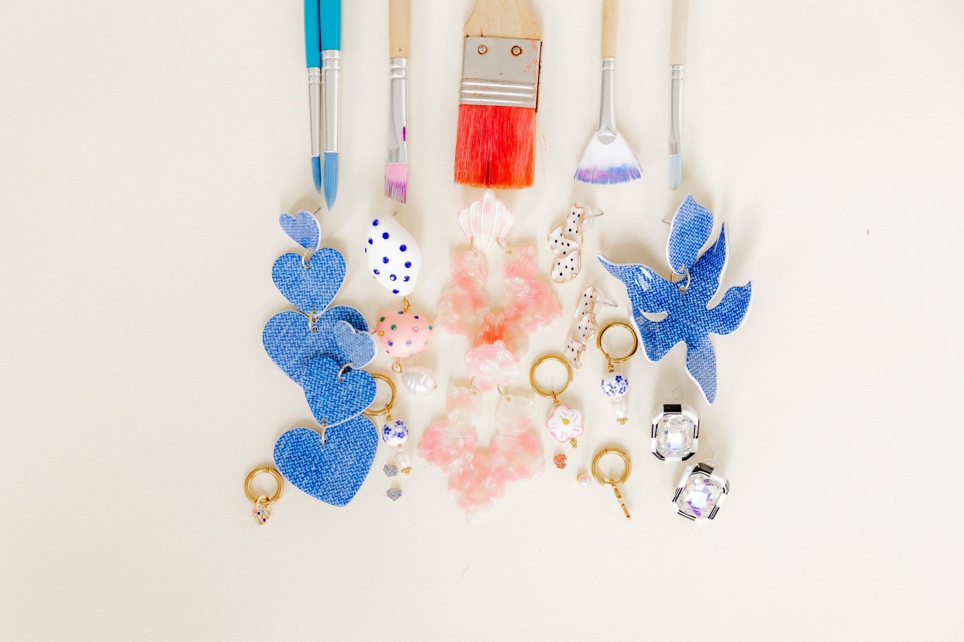 Penny Statement Earrings - Denim - LINNY CO WholesaleAcetate