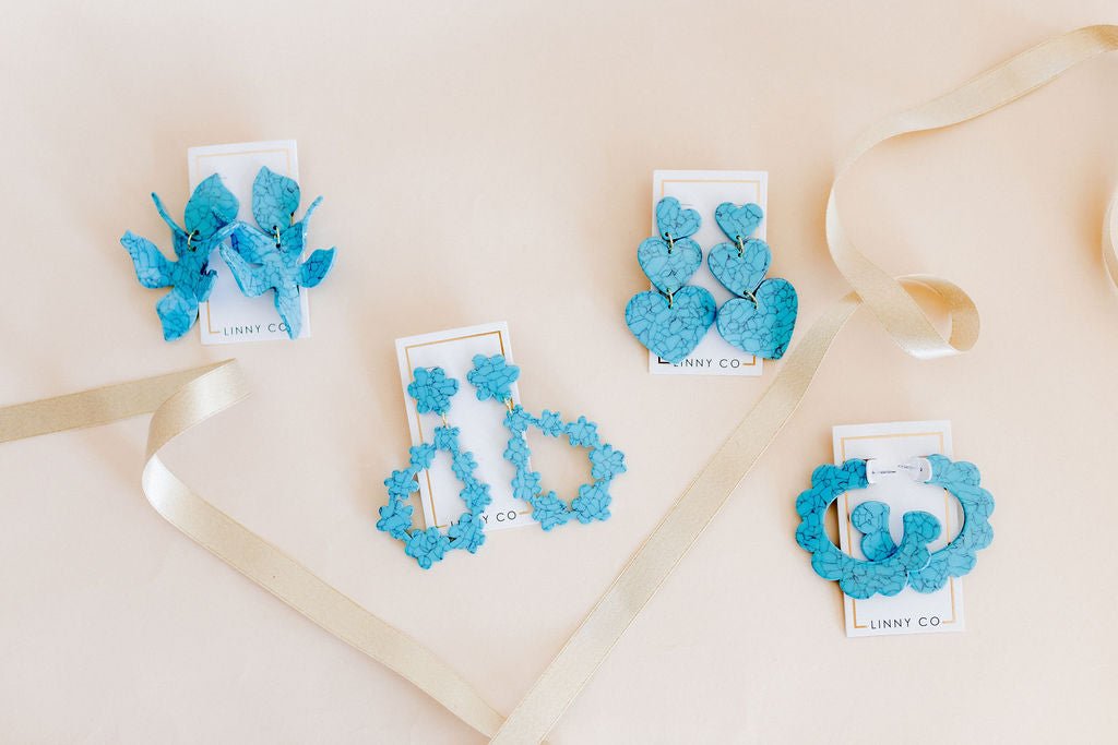 Penny - Turquoise - Earrings - LINNY CO WholesaleAcetate
