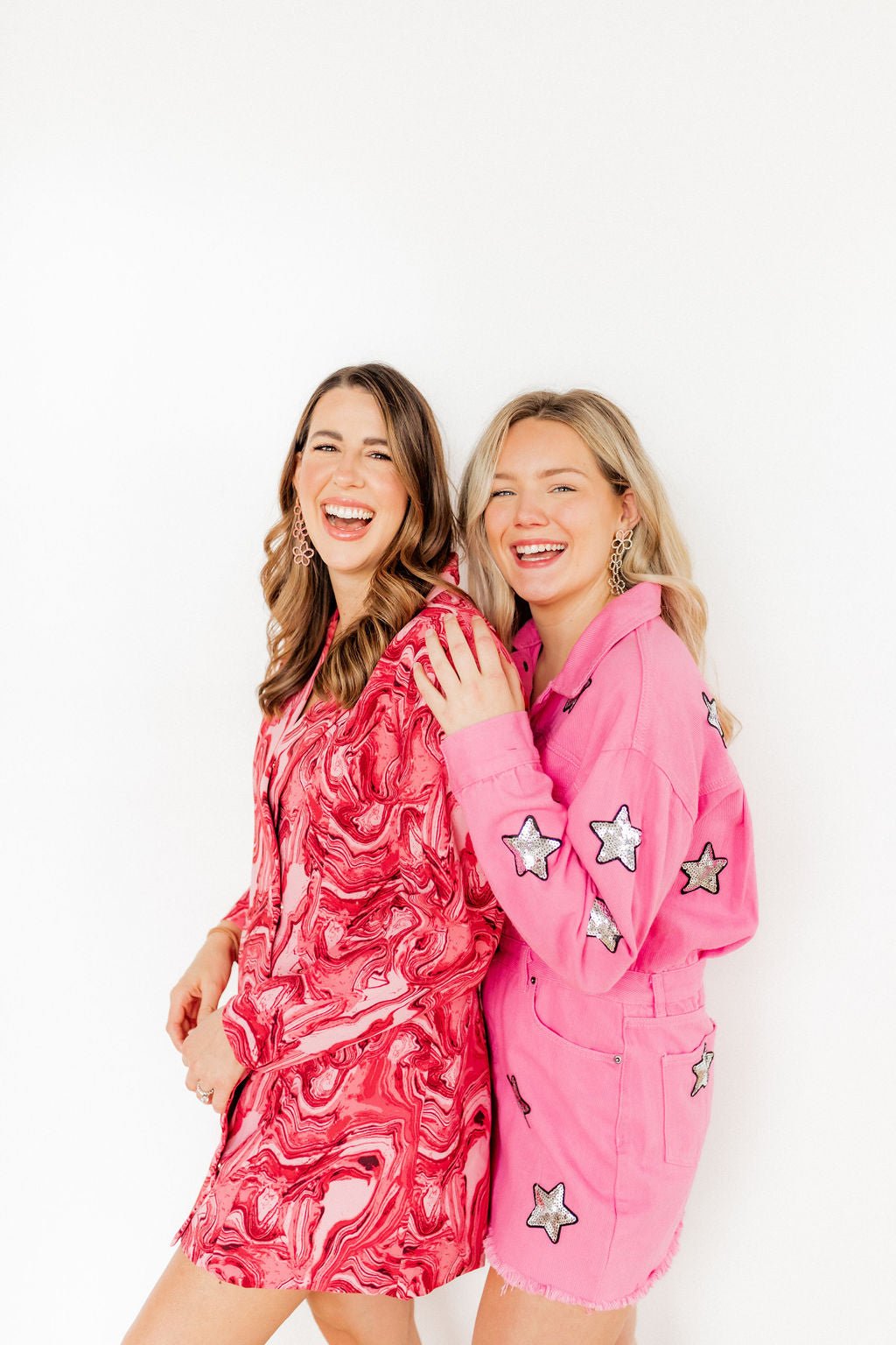 Reagan - Clear - Earrings - LINNY CO WholesaleMetals