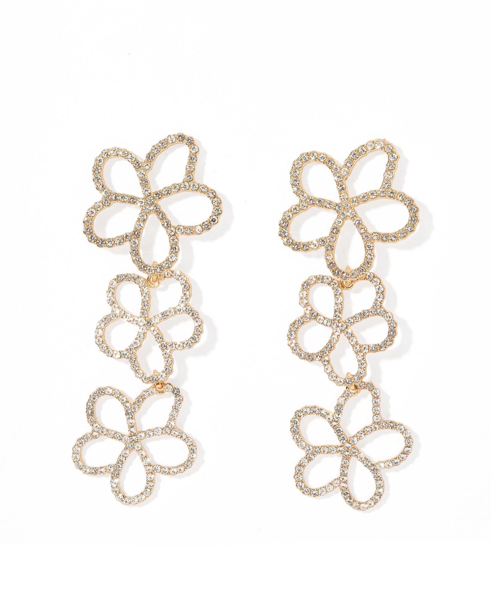 Reagan - Clear - Earrings - LINNY CO WholesaleMetals