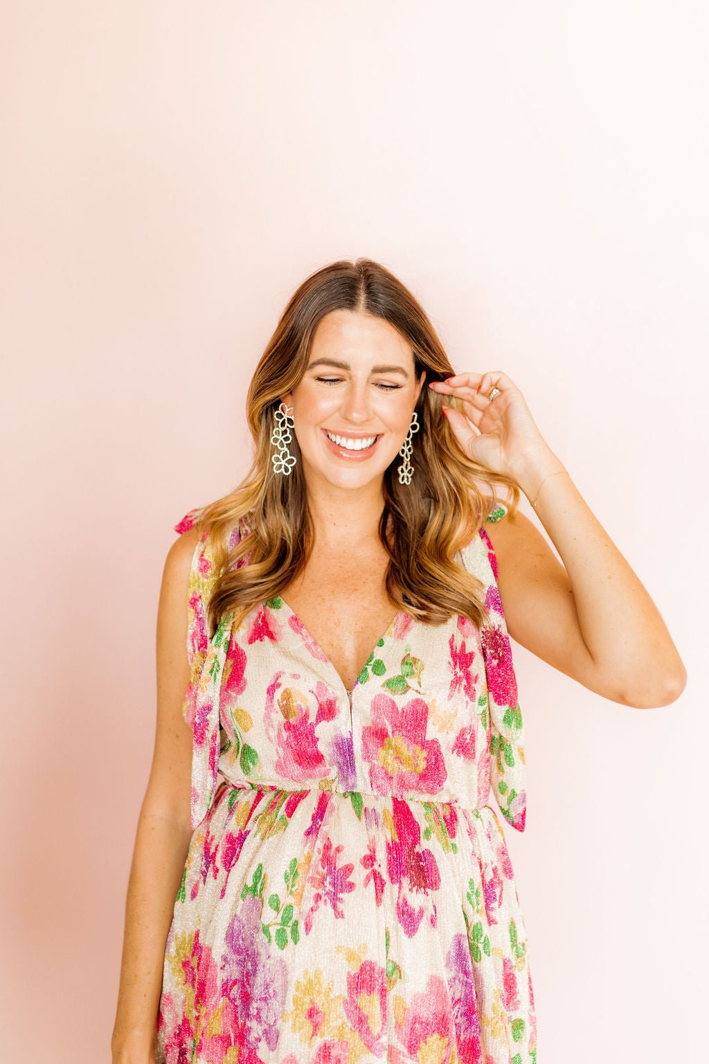 Reagan - Clear - Earrings - LINNY CO WholesaleMetals