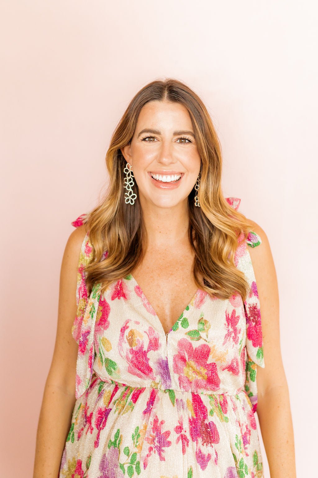 Reagan - Clear - Earrings - LINNY CO WholesaleMetals