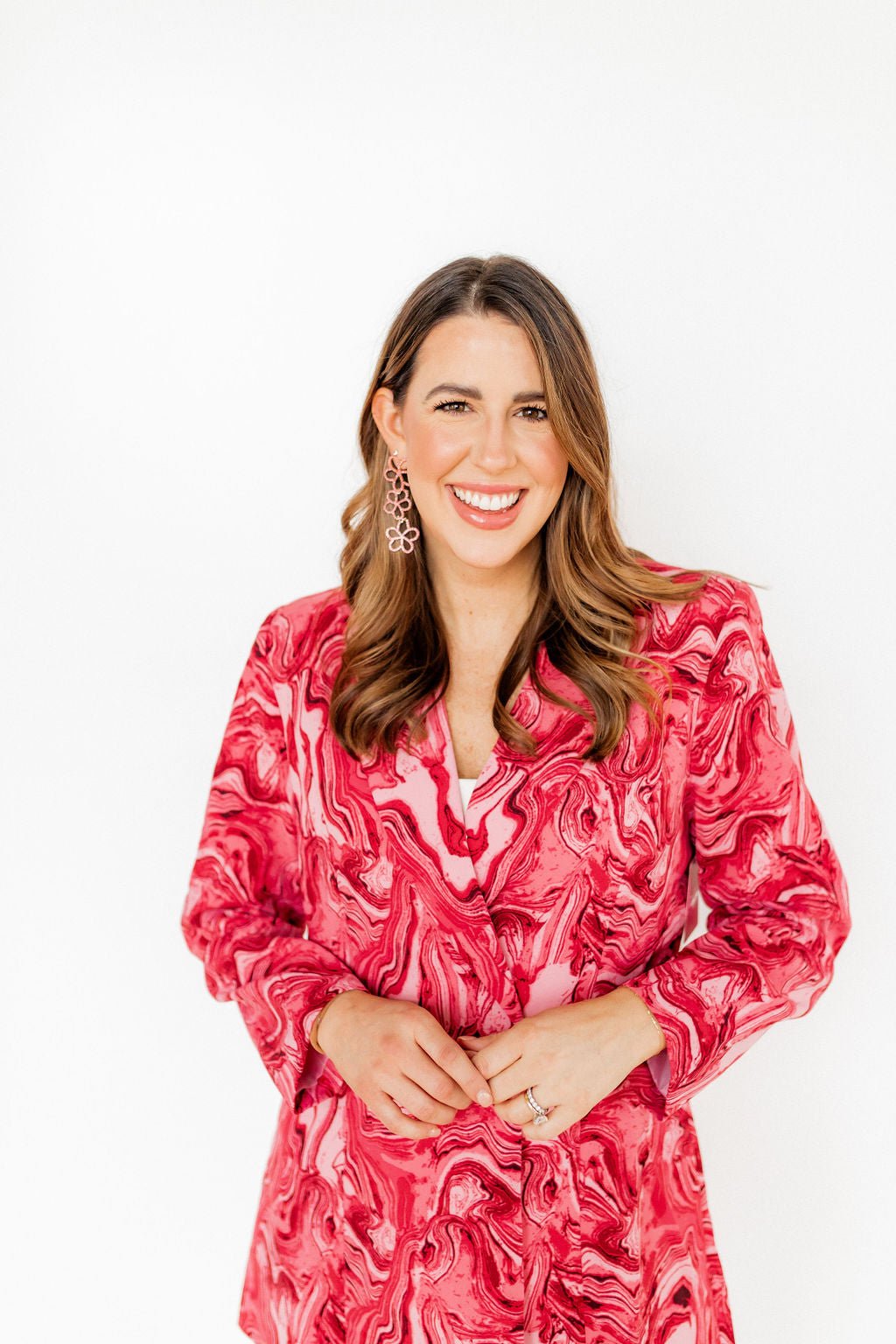 Reagan - Pink - Earrings - LINNY CO WholesaleMetals