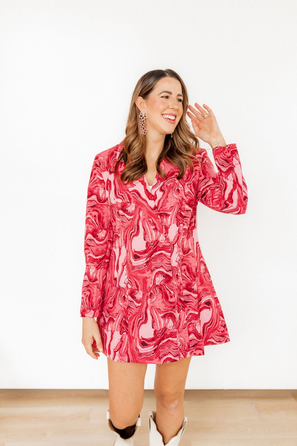 Reagan - Pink - Earrings - LINNY CO WholesaleMetals