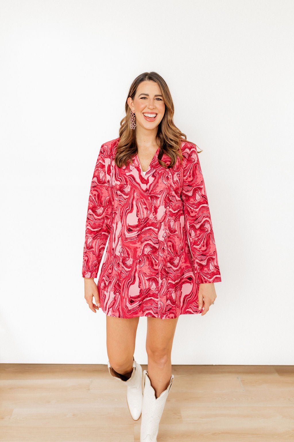 Reagan - Pink - Earrings - LINNY CO WholesaleMetals