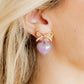 Ruthie Bow and Heart Earring - Purple - LINNY CO WholesaleMetals