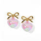 Ruthie Bow and Heart Earring - Purple - LINNY CO WholesaleMetals