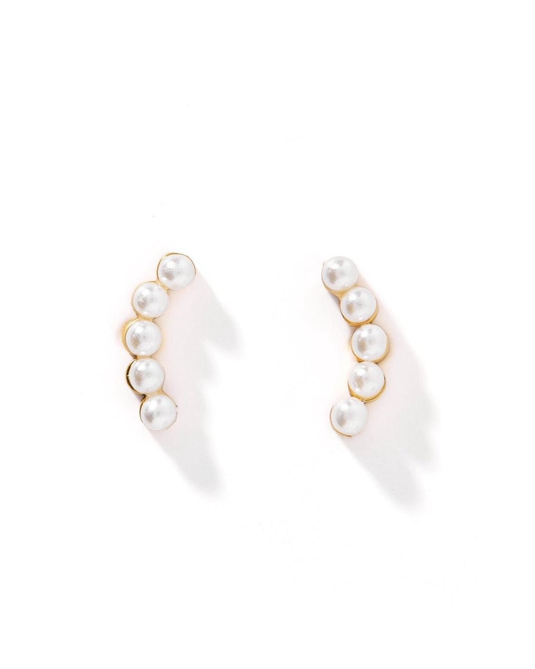 Screwback Stud Earrings - Abigail Pearl Gold - LINNY CO WholesaleStuds