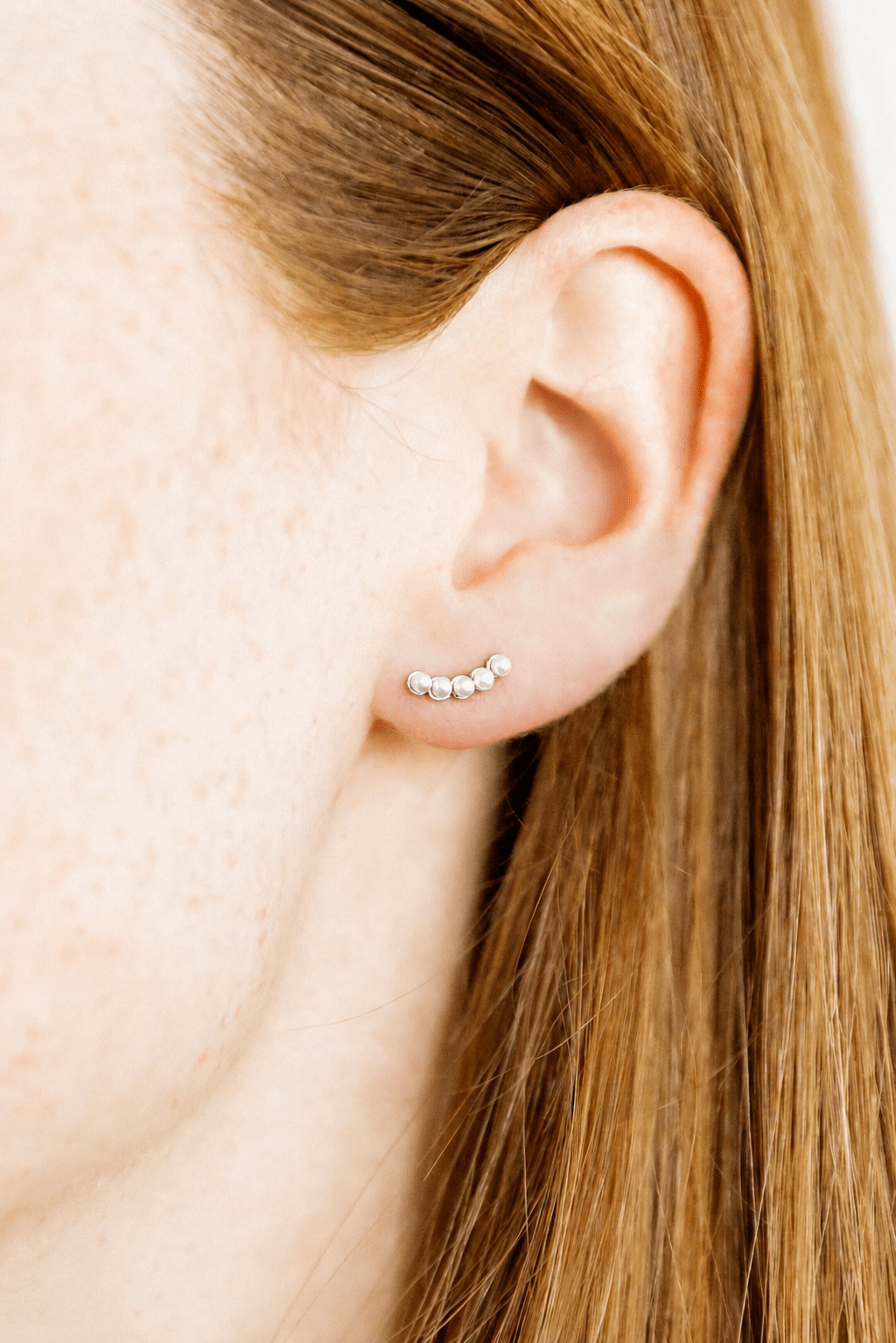Screwback Stud Earrings - Abigail Pearl Silver - LINNY CO Wholesale