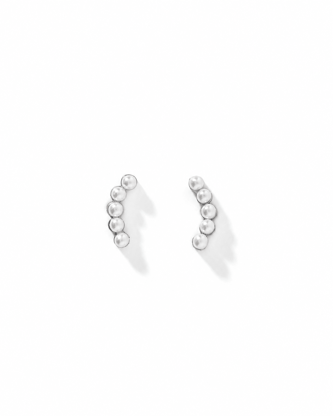 Screwback Stud Earrings - Abigail Pearl Silver - LINNY CO Wholesale